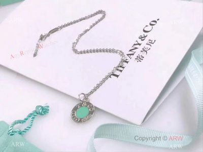 New Copy T I F F I NY Round Pendant Necklace S925 Silver